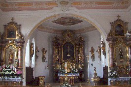 Foto vom Altar in St. Stefan in Oberroth
